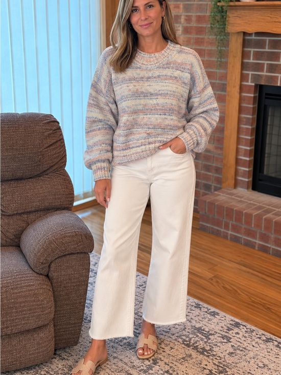 J. Crew Sweaters - J. Crew Pastel Multicolor Crewneck Sweater
